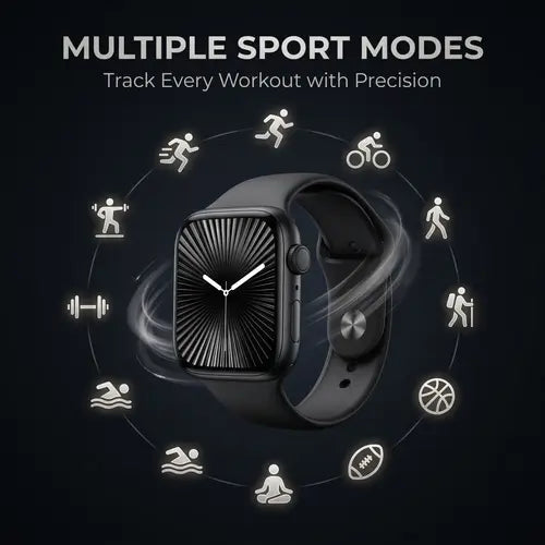 SR10 Series 10 Smart Watch with Apple Logo - 7 Straps Combo Deal